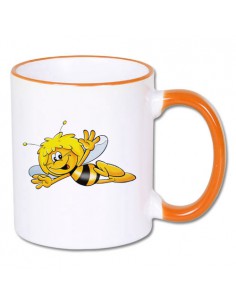 Kubek z pomarańczowym uszkiem