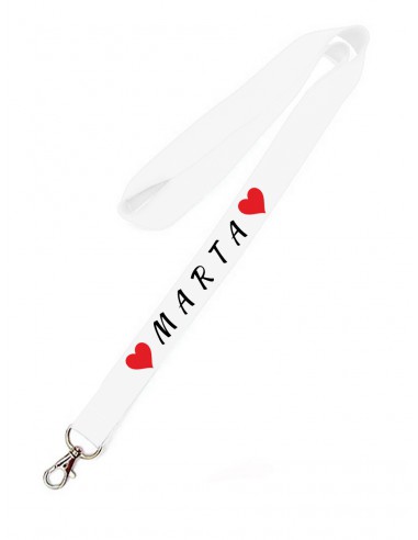 Smycz do kluczy biała