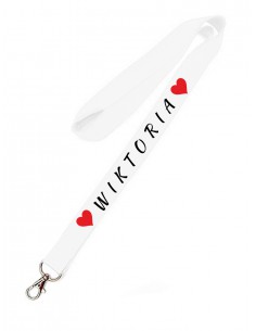 Smycz do kluczy biała 2