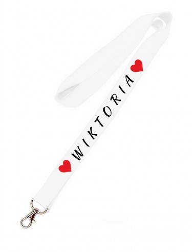Smycz do kluczy biała