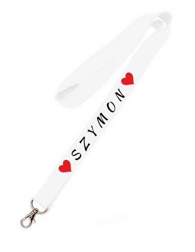 Smycz do kluczy biała
