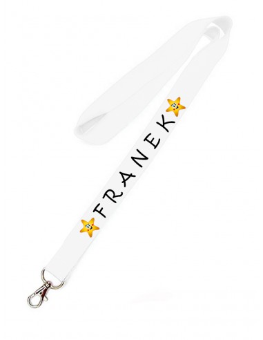 Smycz do kluczy biała