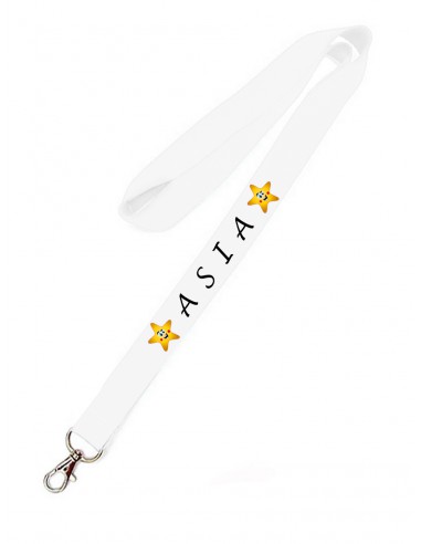 Smycz do kluczy biała