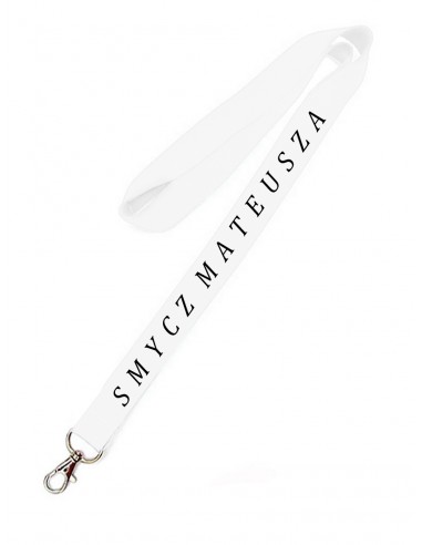 Smycz do kluczy biała