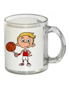 Kubek szklany z białą ramką 2