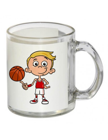 Kubek szklany z białą ramką