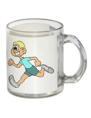 Kubek szklany z białą ramką