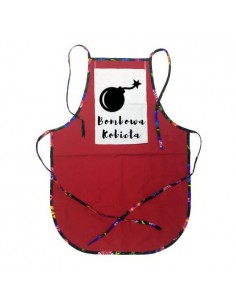 Fartuch kolorowy - czerwony