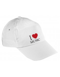 Czapka biała z daszkiem