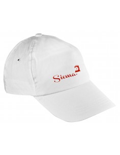 Czapka biała z daszkiem 2